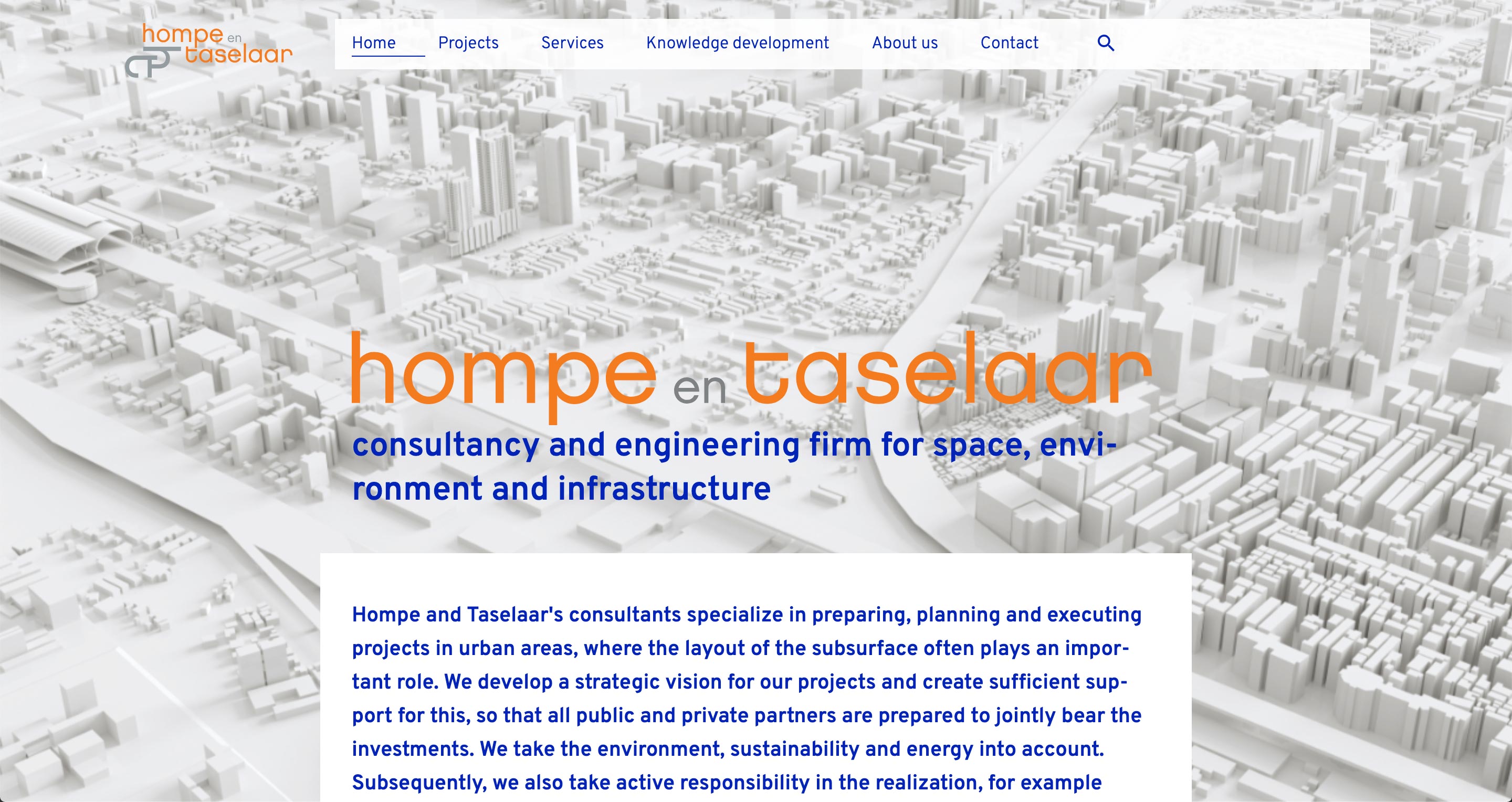 Hompe en Taselaar website