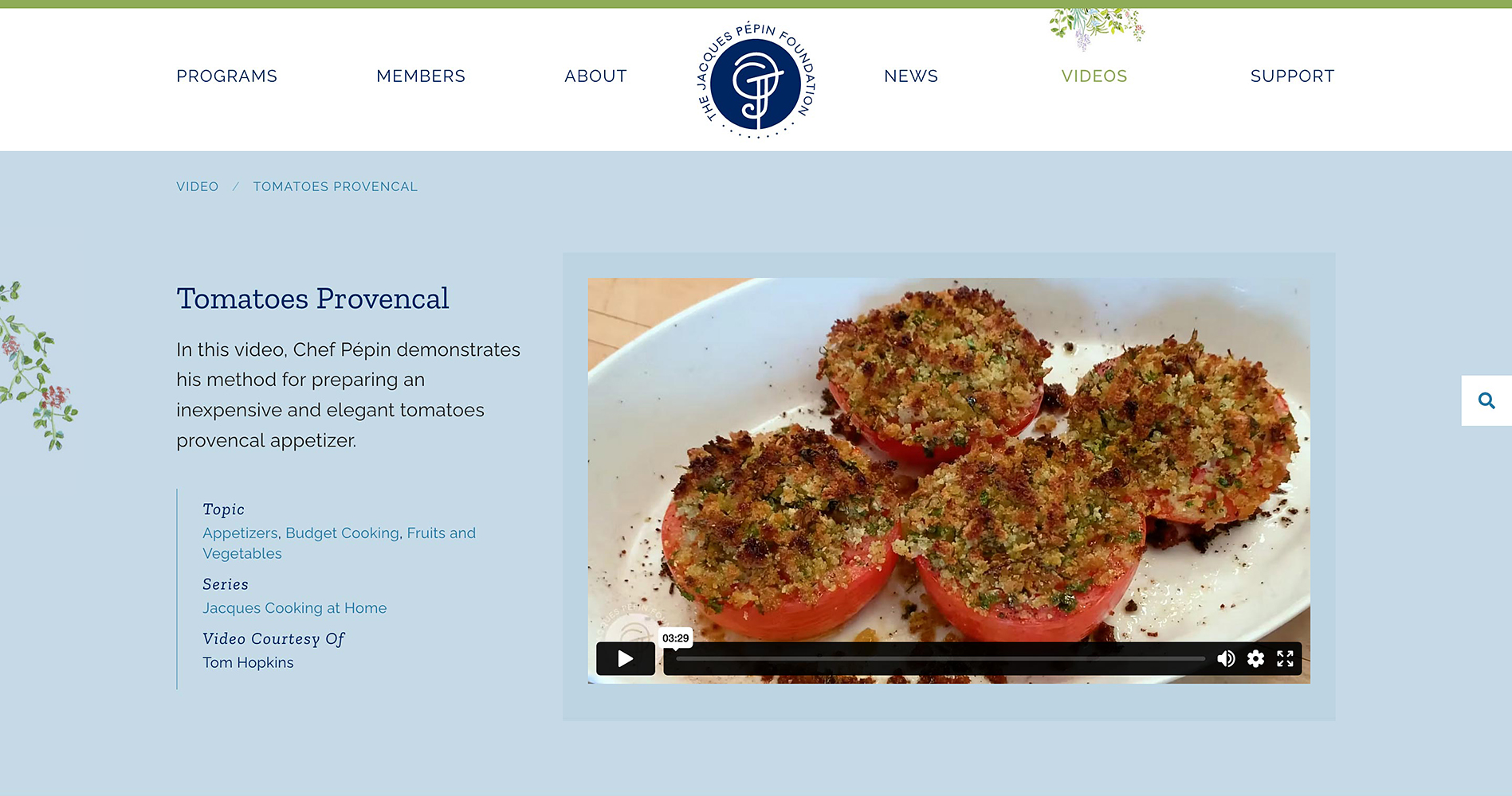 JPF video page